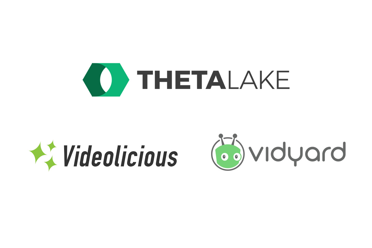 Theta Lake compliance integration with Videolicious and Vidyard logo