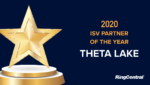 Ringcentral banner: Theta Lake, 2020 ISV partner of the year award