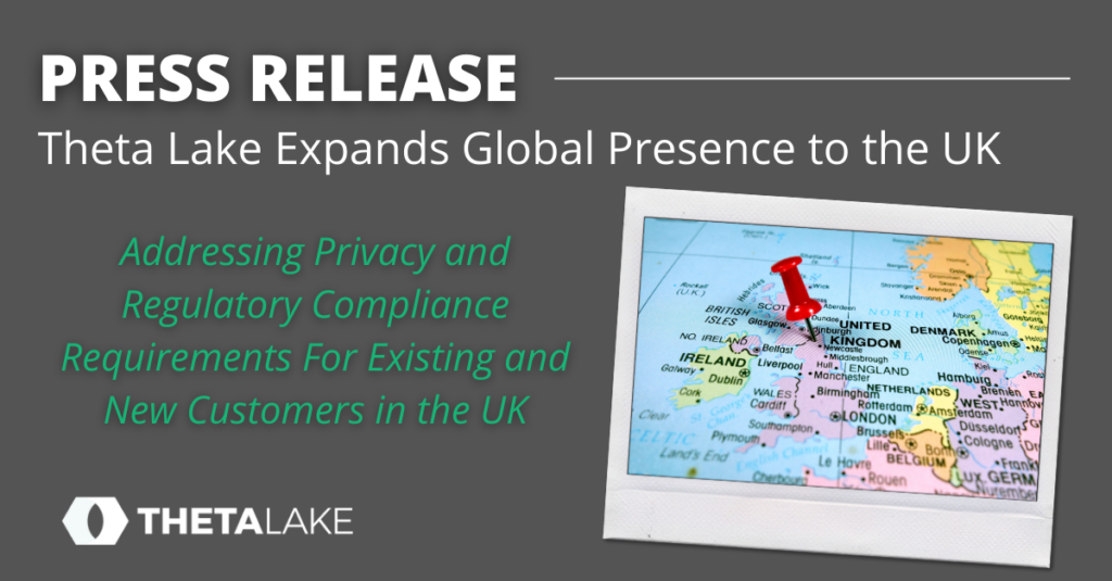 Press release banner: Theta Lake expands global presence to the UK