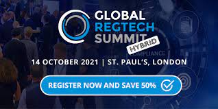Global regtech summit hybrid event banner