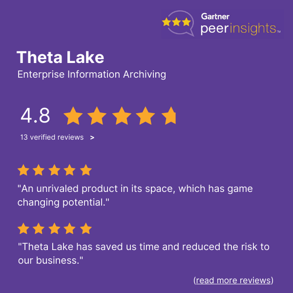 Gartner peer insights. Theta Lake, enterprise information archiving.