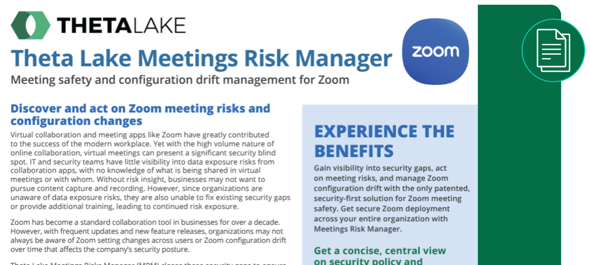 SolutionBrief MeetingsRiskManager ThetaLake and Zoom 2023
