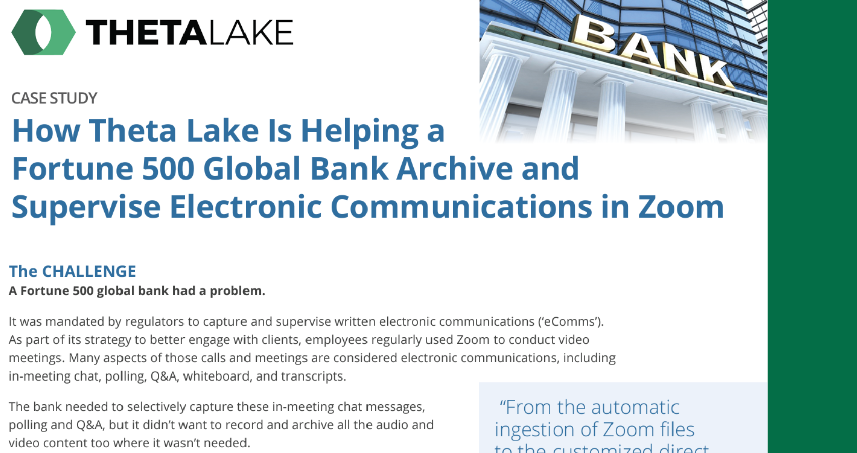 CaseStudy ThetaLake and Zoom Fortune500bank