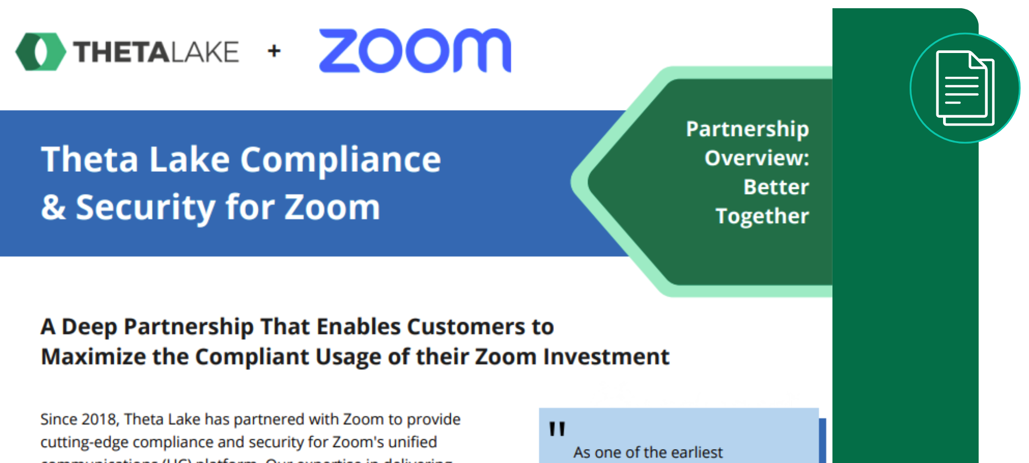 PartnershipOverview ThetaLake and Zoom